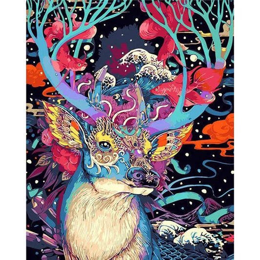 Colorful fantasy deer